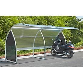 Fahrrad-Unterstand Mottez B801V, Erweiterung für Fahrrad-Unterstand B800VNO, B 2240 x T 2210 x H 2200 mm, transparent