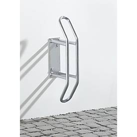 Fahrrad Wandparker, 90° gerade, f. Reifen bis B 55 mm, B 250 x T 230 x H 540 mm, Stahl pulverbesch., 1 Einstellpl.