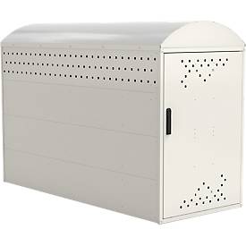 Fahrradgarage BikeBox 1 B mit Bogendach, grauweiß RAL 9002