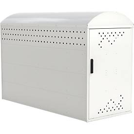 Fahrradgarage BikeBox 1 B mit Bogendach, verkehrsweiß RAL 9016