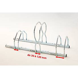 Fahrradständer MOTTEZ Fat Bike, 3 Einstellplätze, Reifenbreite einstellbar, selbsttragend, Stahl verzinkt