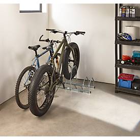 Fahrradständer MOTTEZ Fat Bike, 3 Einstellplätze, Reifenbreite einstellbar, selbsttragend, Stahl verzinkt