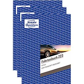 Fahrtenbuch-Sparpack Avery® Zweckform 223-3, 3er Pack, A5, Inhalt 3 x 40 Blatt