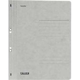 Falken Ösenhefter, DIN A4, ganzer Deckel, 1 Stück, grau