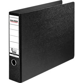 FALKEN Ordner, DIN A3, mit Rückenschild, Rückenbreite 80 mm, Querformat