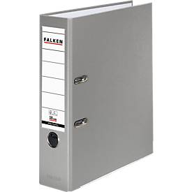 Falken PP-Color Ordner, DIN A4, Rückenbreite 80 mm, 1 Stück, grau