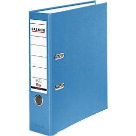 Falken PP-Color Ordner, DIN A4, Rückenbreite 80 mm, 1 Stück, hellblau