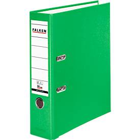 Falken PP-Color Ordner, DIN A4, Rückenbreite 80 mm, 1 Stück, hellgrün