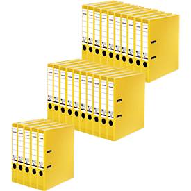 FALKEN Recycolor Ordner, DIN A4, Rückenbreite 50 mm, 25 Stück, gelb