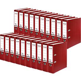 FALKEN Recycolor Ordner, DIN A4, Rückenbreite 80 mm, 20 Stück, bordeaux