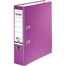 FALKEN Recycolor Ordner, DIN A4, Rückenbreite 80 mm, 20 Stück, lila
