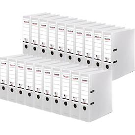 FALKEN Recycolor Ordner, DIN A4, Rückenbreite 80 mm, 20 Stück, weiß