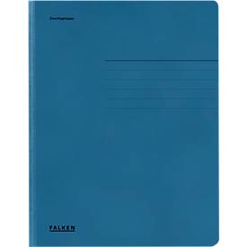 FALKEN Sammelmappe, DIN A4, Einschlagklappen, Manilakarton, blau