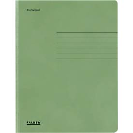 FALKEN Sammelmappe, DIN A4, Einschlagklappen, Manilakarton, grün