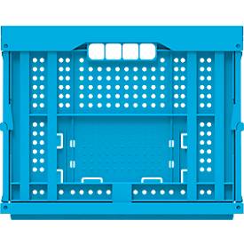 Faltbox im EURO-Maß FK 643-61, ohne Deckel, Durchfassgriff, 60 l, Polypropylen, blau