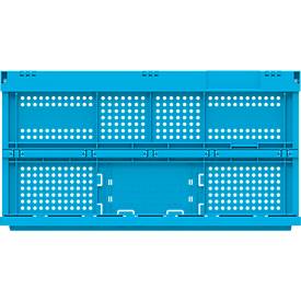 Faltbox im EURO-Maß FK 643-61, ohne Deckel, Durchfassgriff, 60 l, Polypropylen, blau