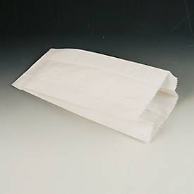 Faltenbeutel Papstar, Papier & gefädelte Cellulose, weiß,  Füllinhalt 1,5 kg, 280 x 130 x 70 mm, 1000 Stück