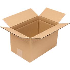 Faltkarton 2-wellig, Wellpappe, braun, optimiert auf Europalettenmaß, 280 x 180 mm