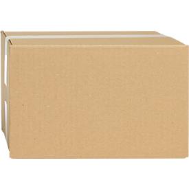 Faltkartons, 1-wellig, Feinwelle, B 215 x T 155 x H 135 mm, braun, 20 Stück