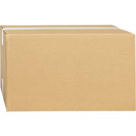 Faltkartons, 1-wellig, Feinwelle, B 250 x T 200 x H 150 mm, braun, 20 Stück