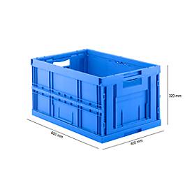 Faltkasten im EURO-Maß FK E-6320-2, 64 l, blau