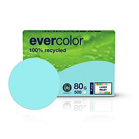 Farbiges Kopierpapier EVERCOLOR, DIN A4, 80 g/m², hellblau, 1 Paket = 500 Blatt