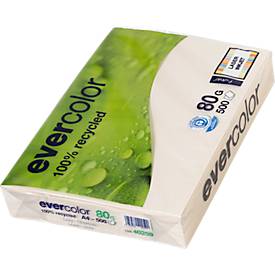 Farbiges Kopierpapier EVERCOLOR, DIN A4, 80 g/m², hellchamoisgelb, 1 Paket = 500 Blatt