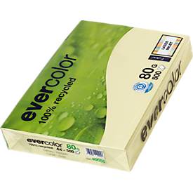 Farbiges Kopierpapier EVERCOLOR, DIN A4, 80 g/m², hellgelb, 1 Paket = 500 Blatt