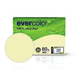 Farbiges Kopierpapier EVERCOLOR, DIN A4, 80 g/m², hellgelb, 1 Paket = 500 Blatt