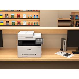 Farblaser Multifunktionsdrucker Canon i-SENSYS MF657Cdw, 4-in-1, USB/LAN/WLAN, Auto-Duplex/Mobildruck/Cloud, bis A4, schwarz-weiß