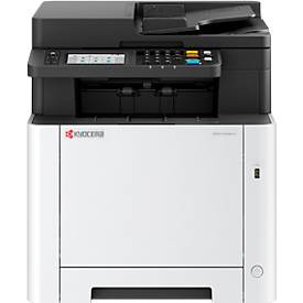 Farblaser-Multifunktionsdrucker KYOCERA ECOSYS MA2600cwfx, 4-in-1, Duplex/Mobildruck, 26 Seiten/Min., USB/LAN/WLAN/Micro-SD, bis A4, inkl. CMYK-Toner