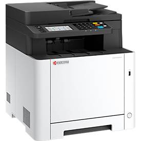 Farblaser-Multifunktionsdrucker KYOCERA ECOSYS MA2600cwfx, 4-in-1, Duplex/Mobildruck, 26 Seiten/Min., USB/LAN/WLAN/Micro-SD, bis A4, inkl. CMYK-Toner