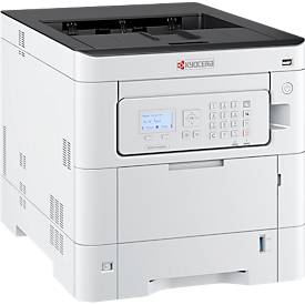 Farblaserdrucker Kyocera ECOSYS PA3500cx/Plus, LCD-Bedienfeld, 35 S./Min., 1.200 × 1.200 dpi, bis A4, Duplexdruck, weiß