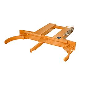 Fassgreifer BAUER FK-lI, Stahl, 1000 kg Tragkraft, für 200 l Fässer, B 1320 x T 1230 x H 165 mm, diverse Farben