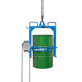 Fasskipper BAUER FD-SK mit Kette, Stahl, B 1020 x T 650 x H 1010 mm, versch. Farben