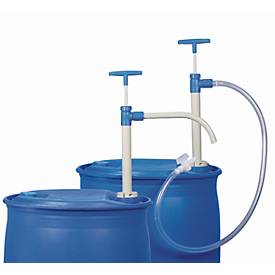 Fasspumpe, 0,23 l/Hub, Polypropylen, Eintauchtiefe 650 mm, fester Auslaufbogen, für Chemikalien