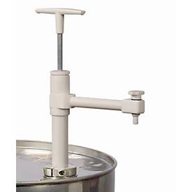Fasspumpe, 0,4 l/Hub, Polytetrafluorethylen (PTFE), Eintauchtiefe 950 mm, Absperrhahn, für hochreine Flüssigkeiten