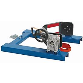 Fasswender asecos, Stahl, blau pulverbeschichtet, B 1055 x T 1000 x H 455 mm, bis 300 kg