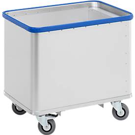 Federbodenwagen aus eloxiertem Aluminium, Tragkraft bis 130 kg, Volumen 180 l