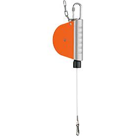 Federzug HAHN+KOLB Autostat Typ 7200, Traglast 1,2 bis 2,5 kg, Seilauszugslänge bis 1600 mm, Rückholer, Absturzsicherung, Spezialkunststoff, orange