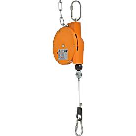 Federzug HAHN+KOLB Autostat Typ 7228, mit Balancer, Traglast 1,2 bis 2,6 kg, Seilauszugslänge bis 1600 mm, Spezialkunststoff, orange