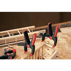 Federzwinge BESSEY VarioClippix XV, stufenlos verstellbare Spannweite bis 100 mm, Ausladung 50 mm, 12 Stück