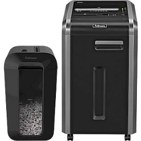 Fellowes® Aktenvernichter PowerShred 225Ci, Partikelschnitt 4 x 38 mm, P-4 + GRATIS Aktenvernichter Powershred LX65, Partikelschnitt 4 x 40 mm, P-4