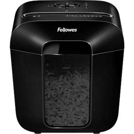 Fellowes Aktenvernichter Powershred® LX25, Partikelschnitt 4 x 37 mm, P-4, 11,5 l, 6 Blatt Schnittleistung, schwarz