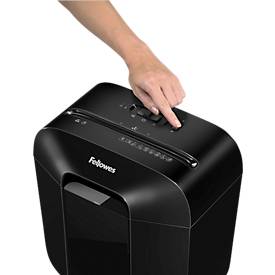 Fellowes Aktenvernichter Powershred® LX25, Partikelschnitt 4 x 37 mm, P-4, 11,5 l, 6 Blatt Schnittleistung, schwarz