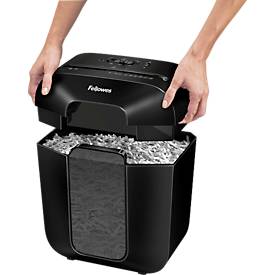 Fellowes Aktenvernichter Powershred® LX25, Partikelschnitt 4 x 37 mm, P-4, 11,5 l, 6 Blatt Schnittleistung, schwarz