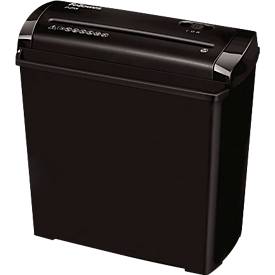 Fellowes Aktenvernichter Powershred P-25S, Streifenschnitt 7 mm, P-1, 11 l, 5 Blatt Schnittleistung, schwarz/grau