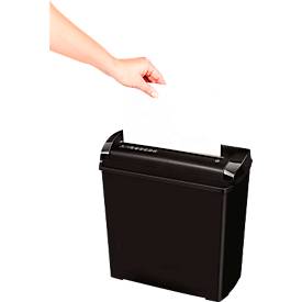 Fellowes Aktenvernichter Powershred P-25S, Streifenschnitt 7 mm, P-1, 11 l, 5 Blatt Schnittleistung, schwarz/grau