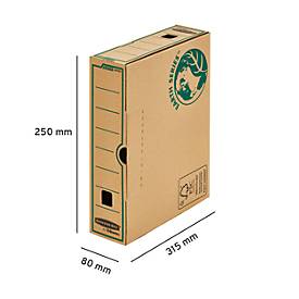 Fellowes Archivschachtel Bankers Box® Earth, DIN A4, Rückenbreite 80 mm, 20 St