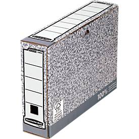 Fellowes Archivschachtel Bankers Box®, f. DIN A4, Füllhöhe 80 o. 100 mm, 10 Stück